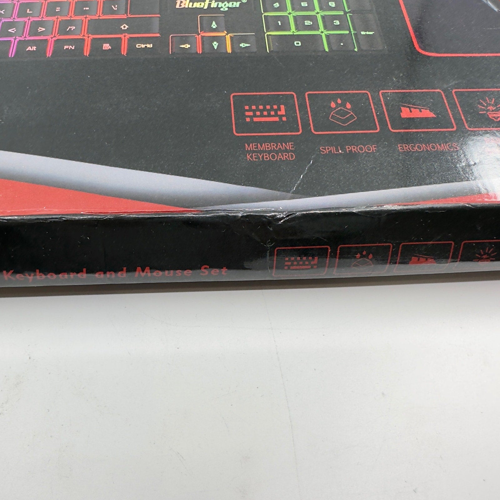 BlueFinger RGB Gaming Keyboard & Backlit Mouse Combo, USB Wired Gaming Set