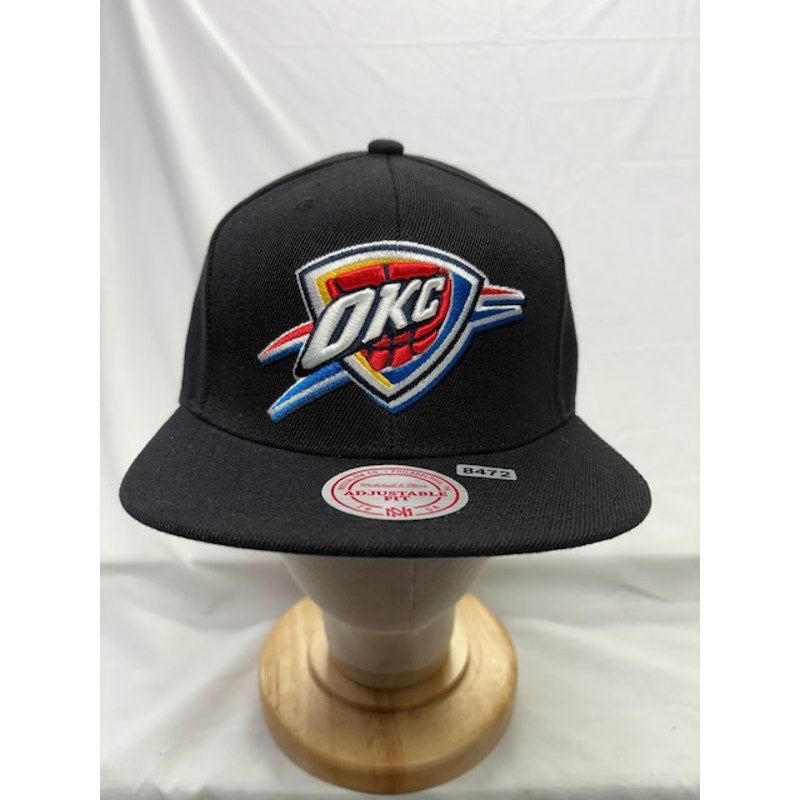 Mitchell & Ness Oklahoma City Thunder Snapback NBA OKC Logo Black Unisex OS