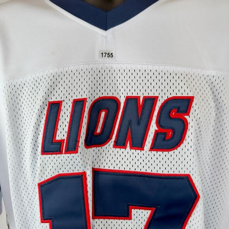 Headgear Lions Marquise Brown's #17 Football Jersey V-Neck White Mens Size L