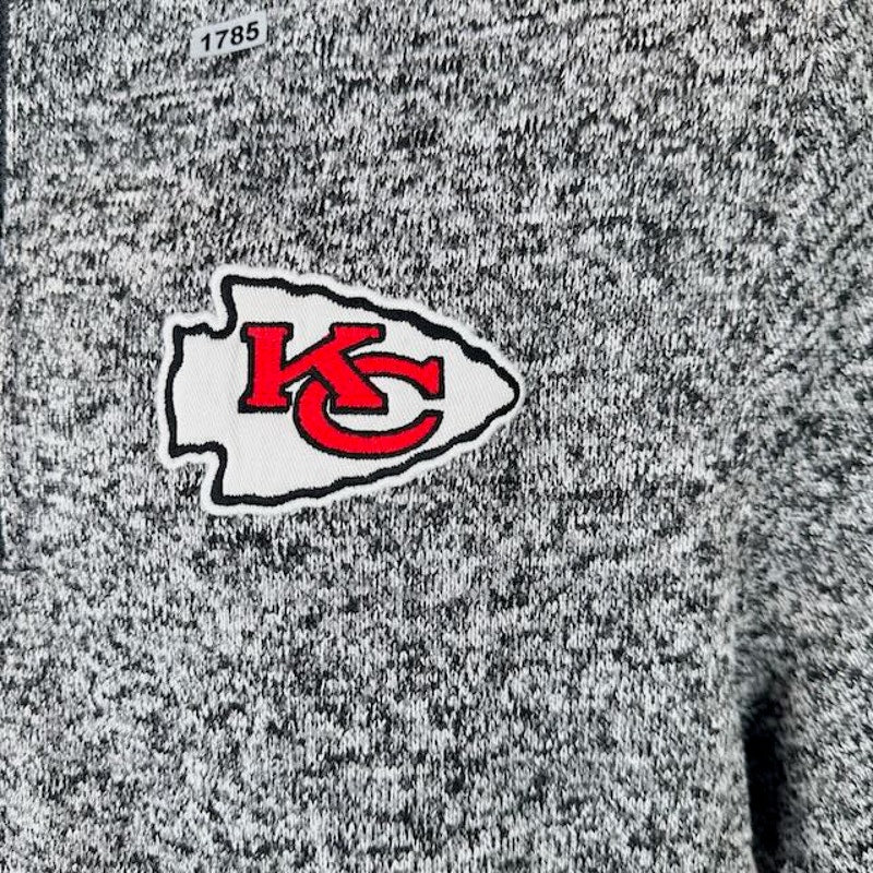 '47 Kansas City Chiefs Encore Kodiak 1/4 Zip Sweatshirt Charcoal Mens Size S