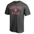 Majestic MLB Chicago Cubs Heart & Soul T-Shirt Crewneck Heather Gray Mens Size M