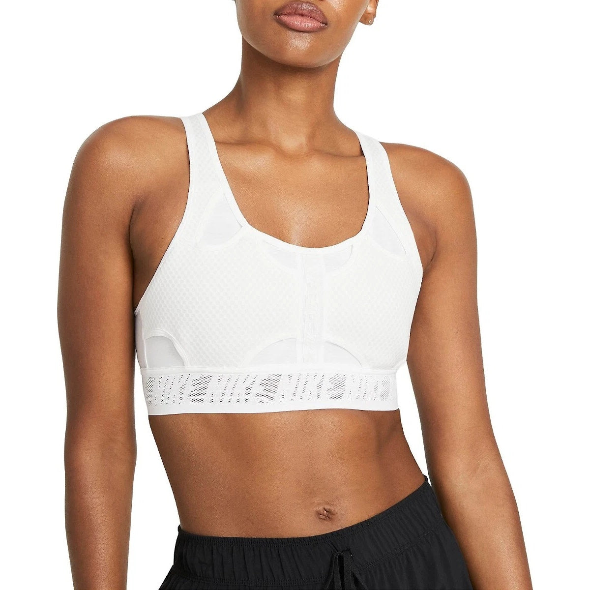 Nike Swoosh UltraBreathe Padded Sports Bra CZ4439-100 Womens White Size M