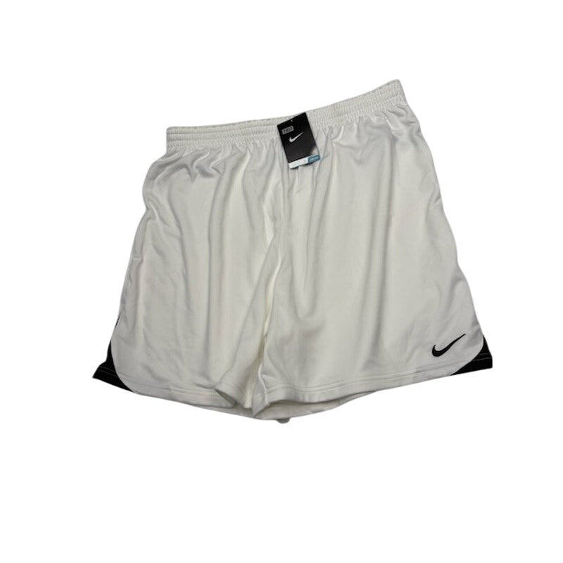 Nike Dri-Fit Football Soccer Shorts Elastic Waist Pull-On White Mens Size XL