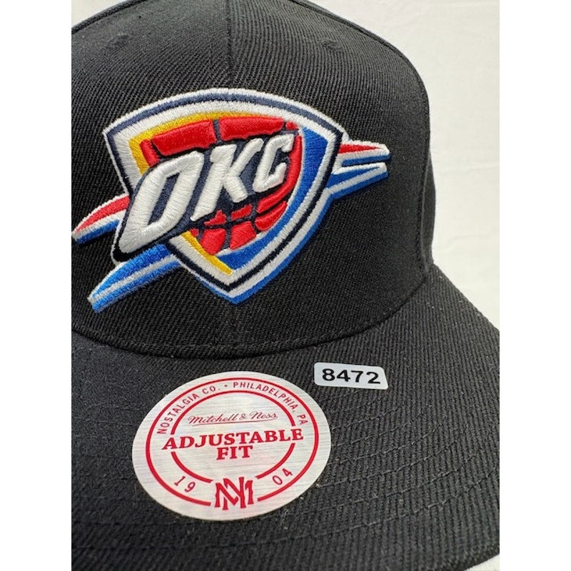 Mitchell & Ness Oklahoma City Thunder Snapback NBA OKC Logo Black Unisex OS