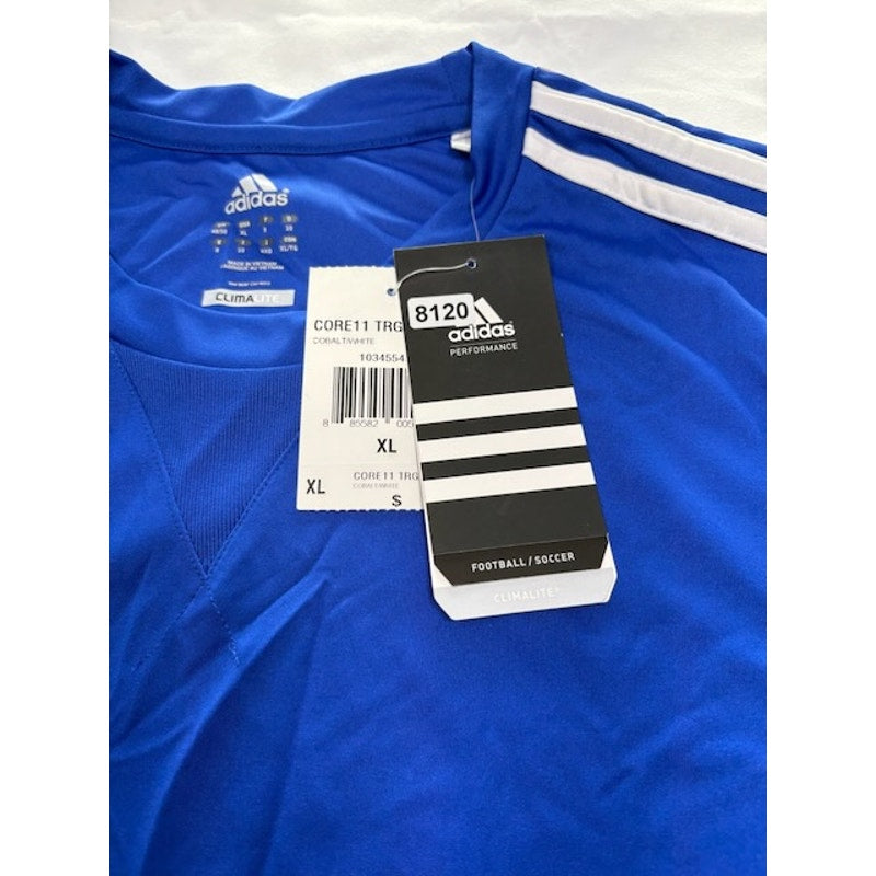 Adidas Core 11 Training Soccer Jersey Unisex Cobalt/White Stripes Size XL