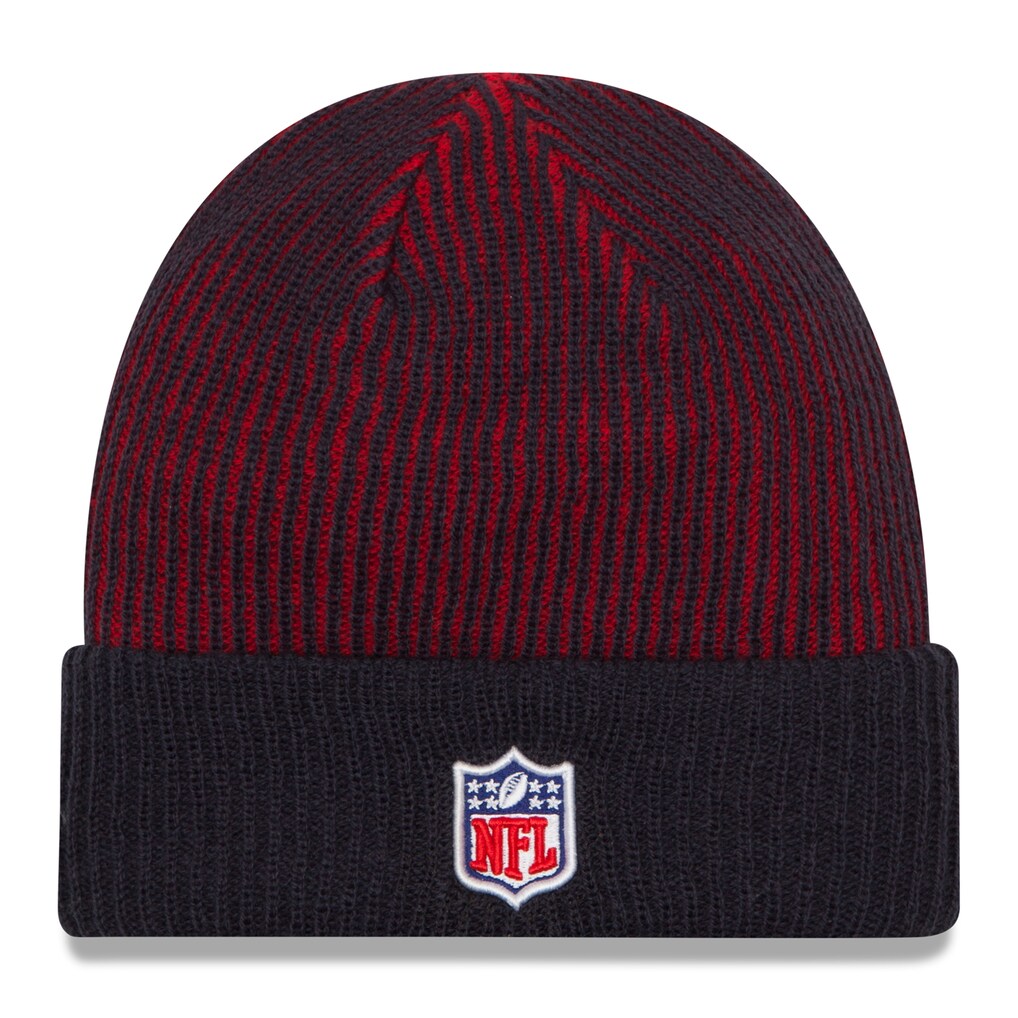 New Era Houston Texans Sport Knit Beanie Cuffed NFL Hat Red Navy Mens OSFM