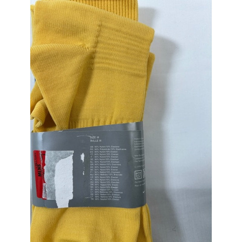 Nike Football Socks Over The Calf Yellow/Red/Blue Stripes Size 8.5-12.5