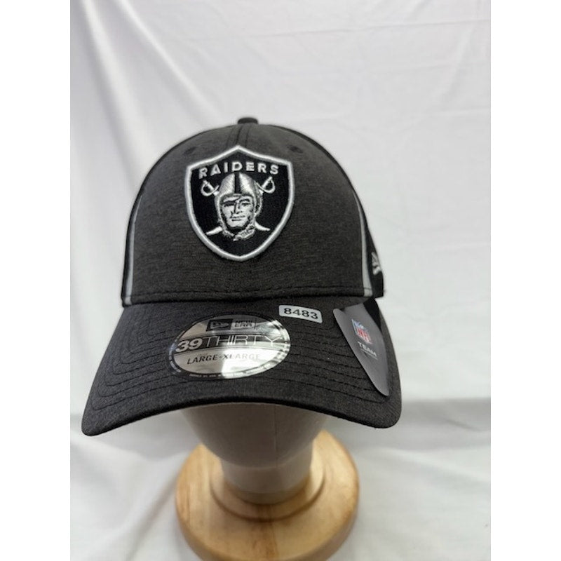New Era Las Vegas Raiders 39THIRTY Flex Fit Hat NFL Team Cap Gray Mens L/XL
