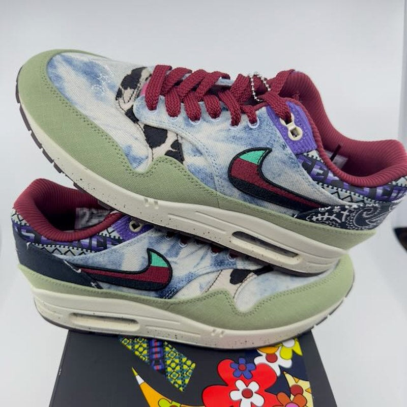 Nike Air Max 1 SP Concepts Mellow Sneaker Shoes Oil Green Multi Color-Sail 9