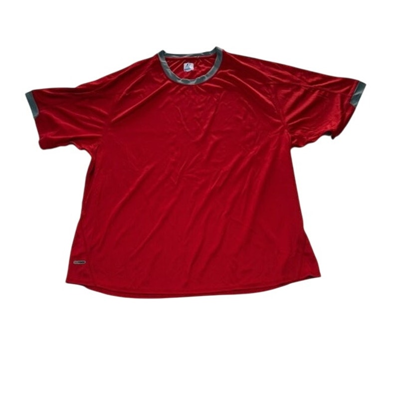 Russell Athletic Dri-Power Tee Short Sleeve Crewneck Red/Gray Mens Size XXL