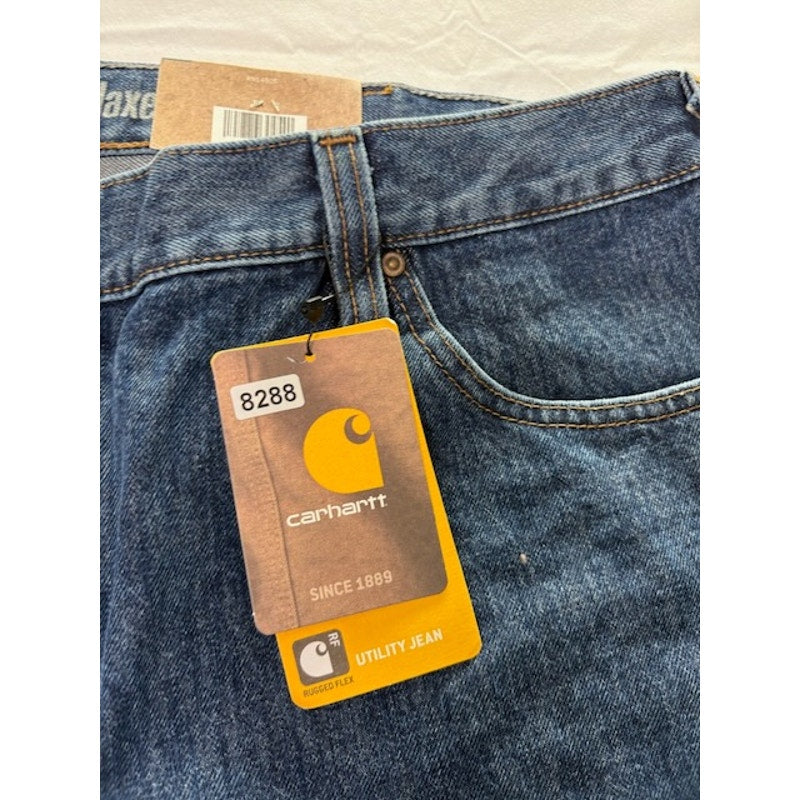 Carhartt Utility Jeans Relaxed Fit Rugged Flex Denim Blue Mens Size 40x34