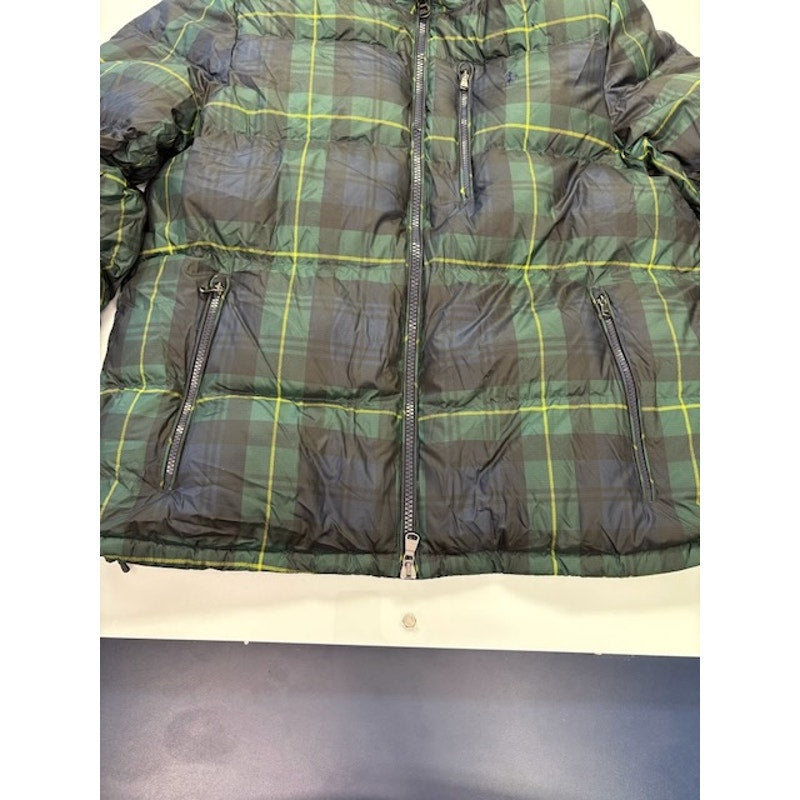 POLO Ralph Lauren Plaid Down Filled Hooded Puffer Jacket Green/Multi Mens XL