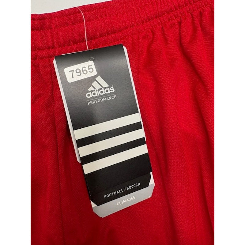 Adidas Football Soccer Shorts Clima365 Elastic Waist Red/White Mens Size L