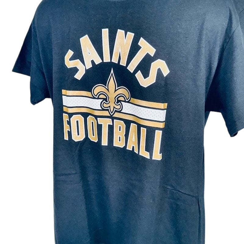 NFL Team Apparel New Orleans Saints T-Shirt Short Sleeve Blue Mens Large