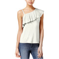 Crave Fame By Almost Famous One Shoulder Ruffle Pullover Blouse Top White M