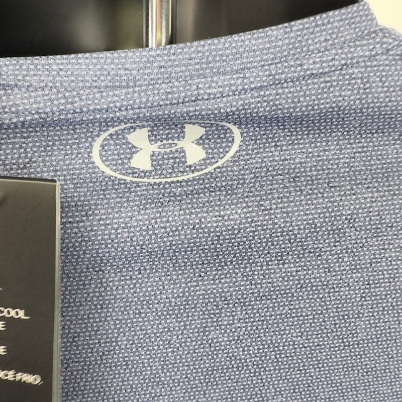 Under Armour UA Tech 2.0 Textured Short Sleeve T-Shirt Gray/Blue Mens Size XL