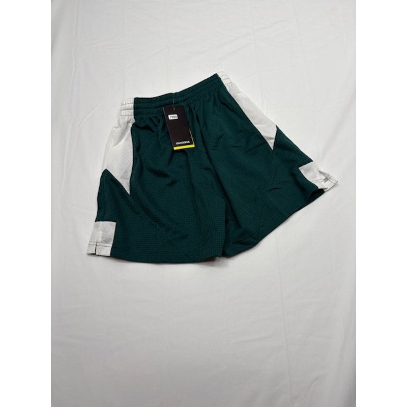 Diadora Soccer Football Shorts Elastic Waist Pull-On Green/White Youth Sz YL