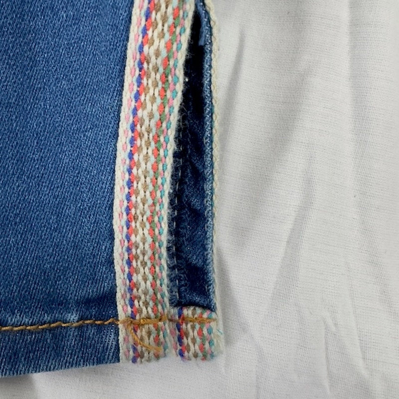 NYDJ Ami Ankle Tape-Trim Skinny Jeans Mid Rise Zip Fly Ladera Blue Womens 6