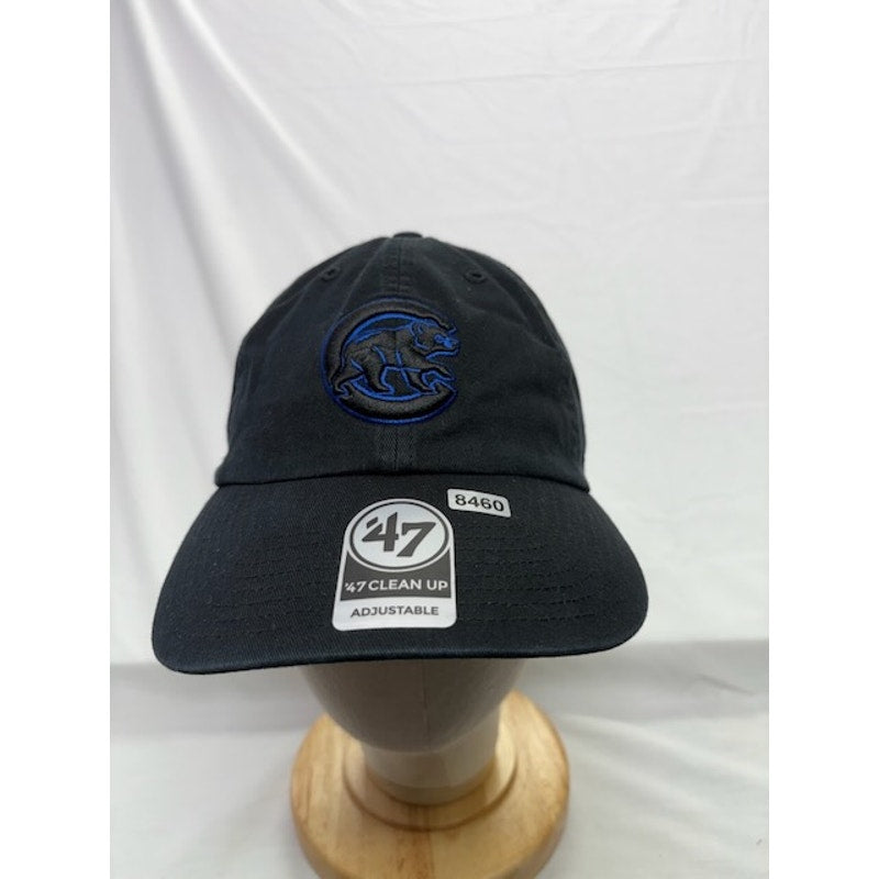 47 Brand Chicago Cubs Clean Up Adjustable Logo Black Baseball Cap Unisex OS
