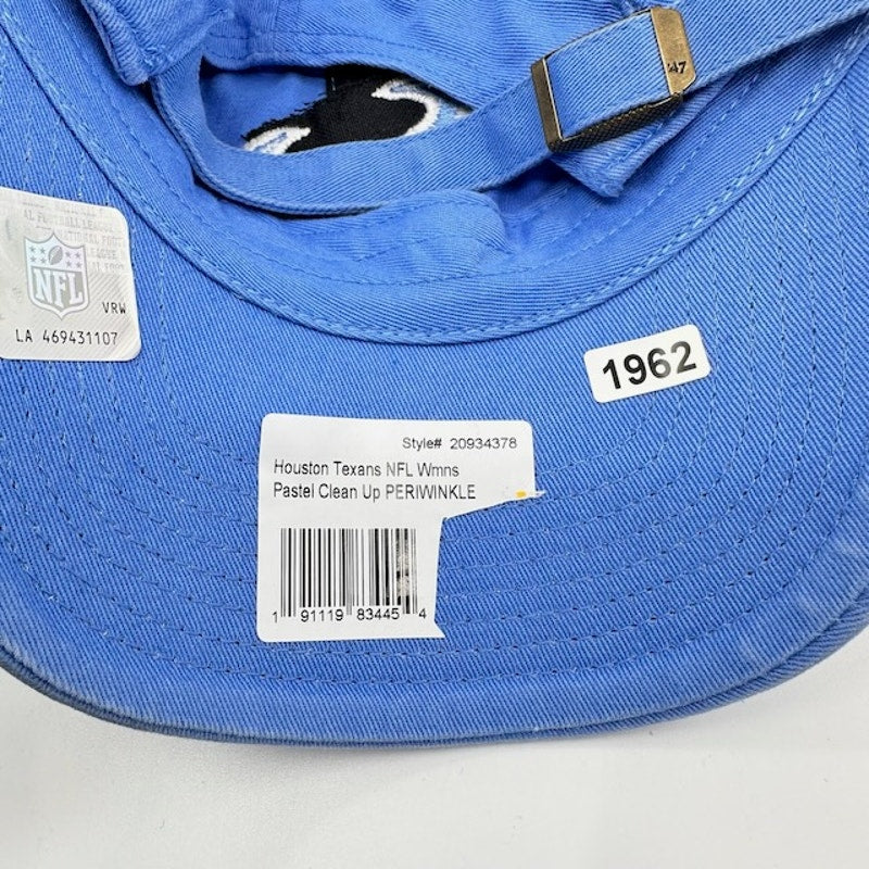 '47 Brand Houston Texans Pastel Clean Up Adjustable Hat Cap NFL Blue Womens