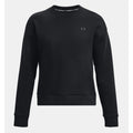 Under Armour UA Unstoppable Fleece Crew Sweatshirt Loose Fit Black Womens M