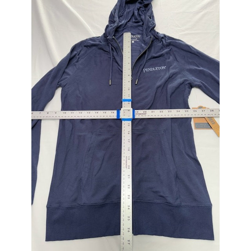 Pendleton Full Zip Hoodie Sweatshirt Southwestern Print Navy Womens Size S