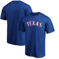 Genuine Merchandise MLB Texas Rangers Official Wordmark T-Shirt Blue Mens XL