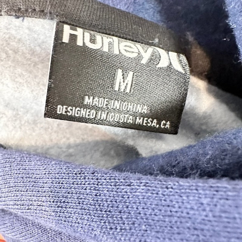 Hurley Onshore Blocked Pullover Hoodie Regular Fit Obsidian Blue Mens Size M