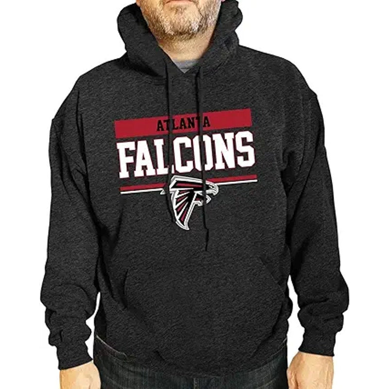 Campus Colors Atlanta Falcons Gameday Hoodie Sweatshirt Gray Mens Size Small
