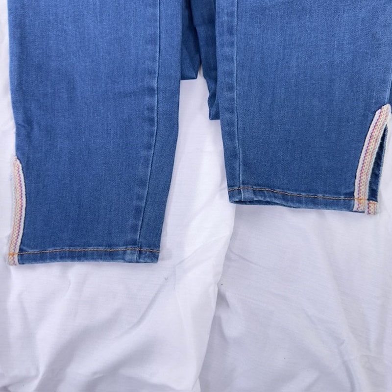 NYDJ Ami Ankle Tape-Trim Skinny Jeans Mid Rise Zip Fly Ladera Blue Womens 6