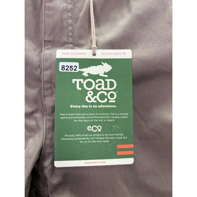 Toad & Co Mission Ridge Pants Mid Rise Regular Fit Dark Chino Mens Sz 38x30