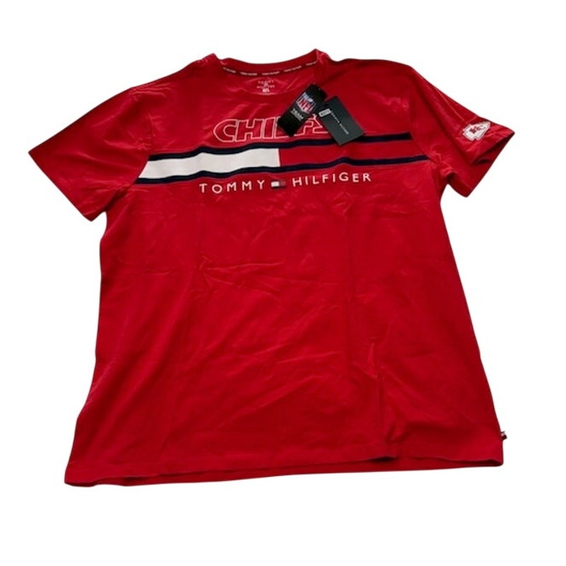 Tommy Hilfiger NFL Kansas City Chiefs T-Shirt Short Sleeve Red Mens Size XL