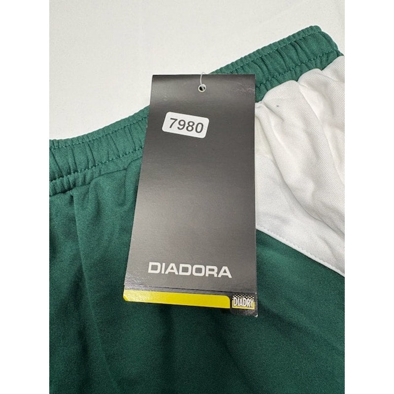 Diadora Diadry Training Shorts Elastic Waist Pull-On Green/White Womens Sz S