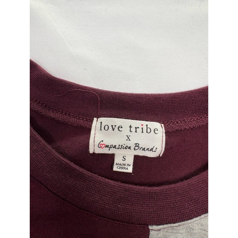 Love Tribe Skull Choose Love Graphic Camiseta Top Multicolor Womens Size S