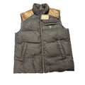 Prada Piumino Down Puffer Vest Zip-Up Gabardine Nylon Blue/Gold Mens Size 56