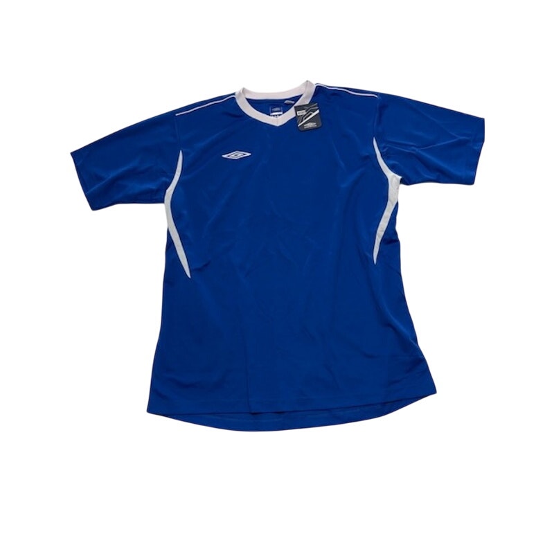 Umbro Azul Jersey Shirt Short Sleeve Crewneck Royal Blue/White Mens Size M
