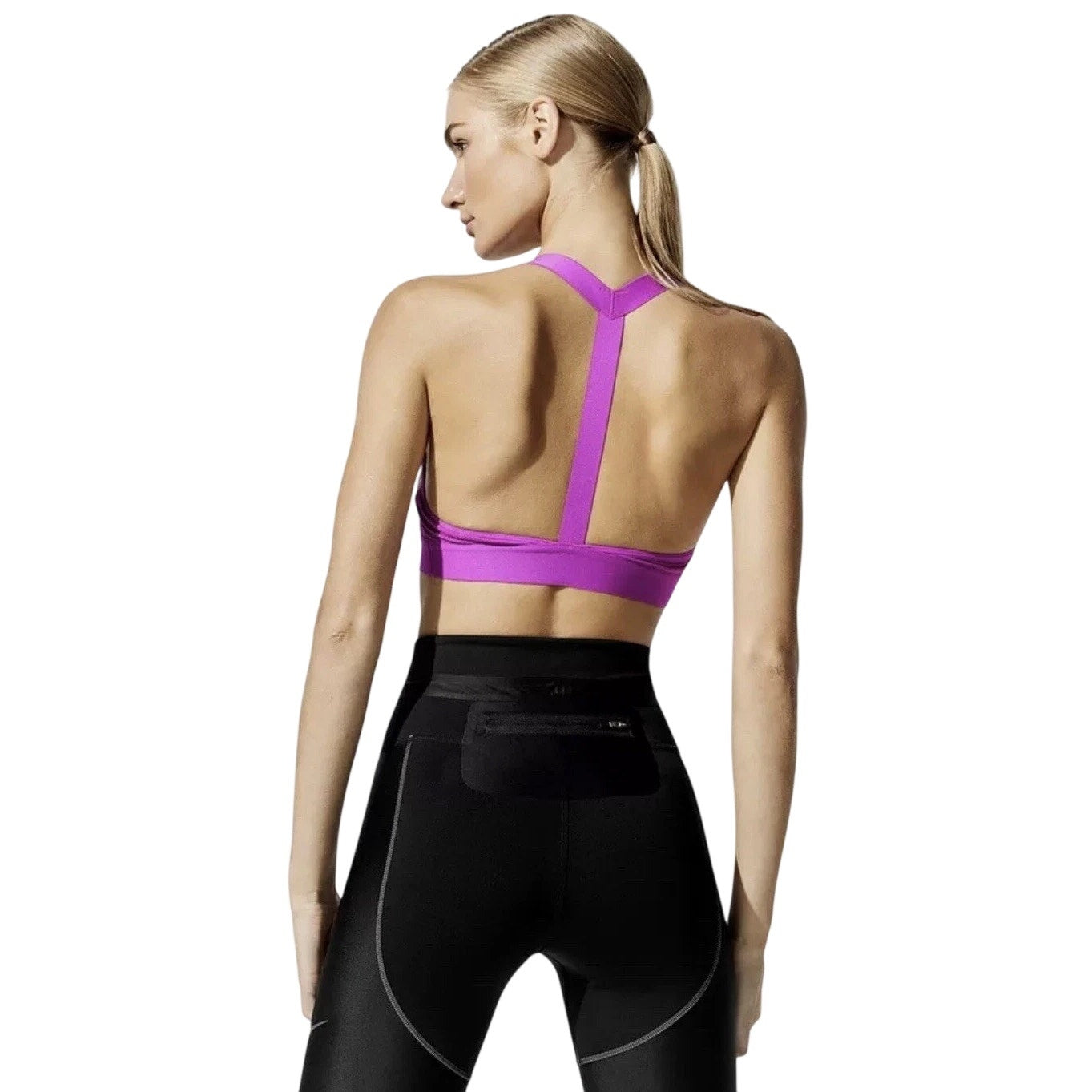Nike Swoosh City Ready Sports Bra Medium Support Purple/Gray Womens Size M