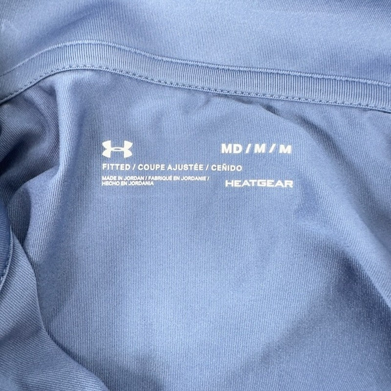 Under Armour UA Full-Zip Jacket Long Sleeve Mock Neck Fitted Light Blue M