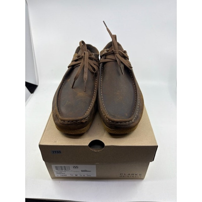 Clarks Shacre II Run Moc Slip-On Beeswax Leather Shoes Brown Mens Size 11 M