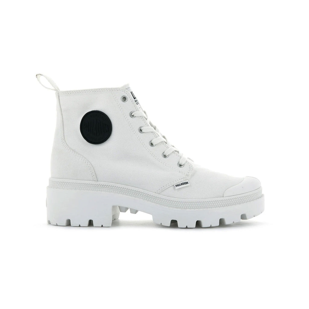Palladium Pallabase Twill Ankle Boots 96907-116-M Star White Womens Size 10