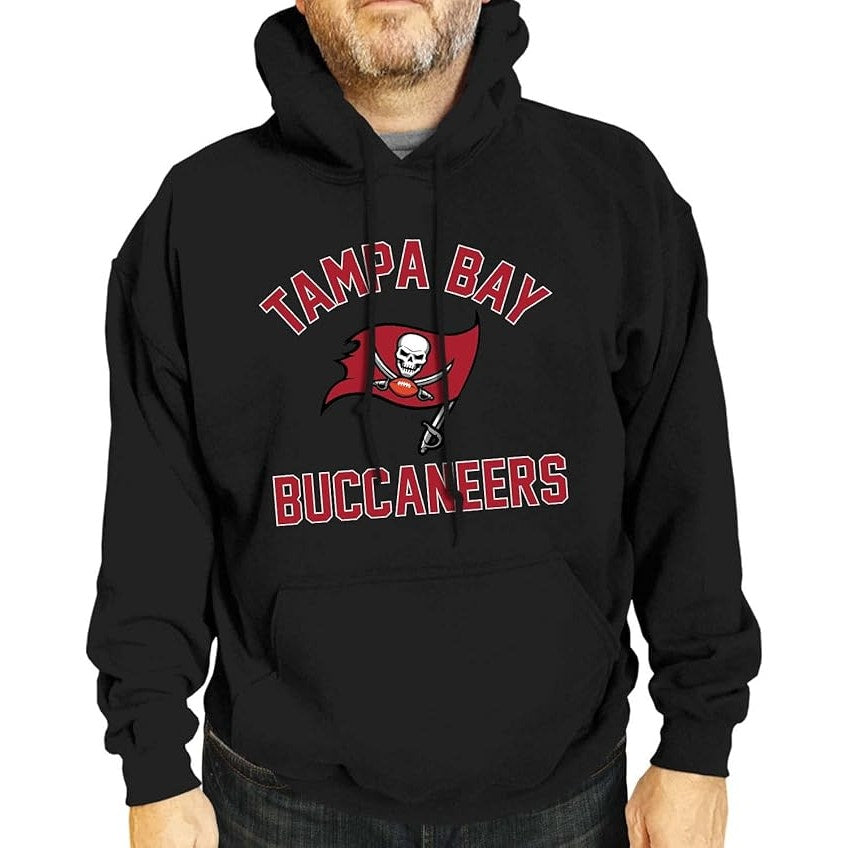 Campus Colors Tampa Bay Team Block Hoodie Sweatshirt Pullover Black Mens XL