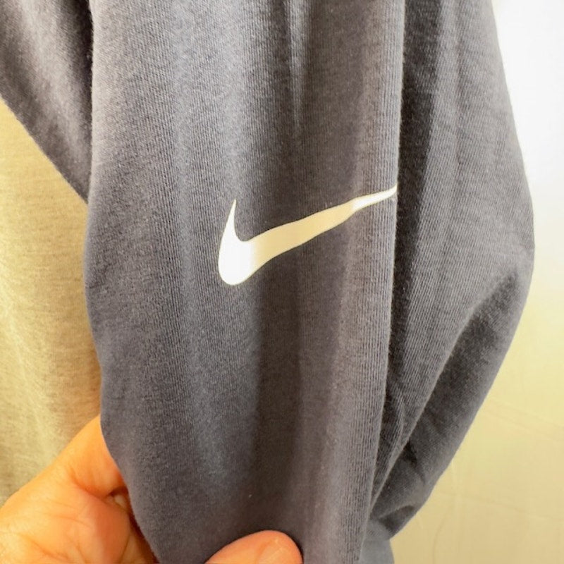 Nike NFL Houston Texans Tri-Blend Wordmark 3/4 Sleeve Tee Gray Navy Mens Size XL