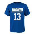 NFL Odell Beckham Jr New York Giants T-Shirt Crew Neck Royal Blue Mens Size XL