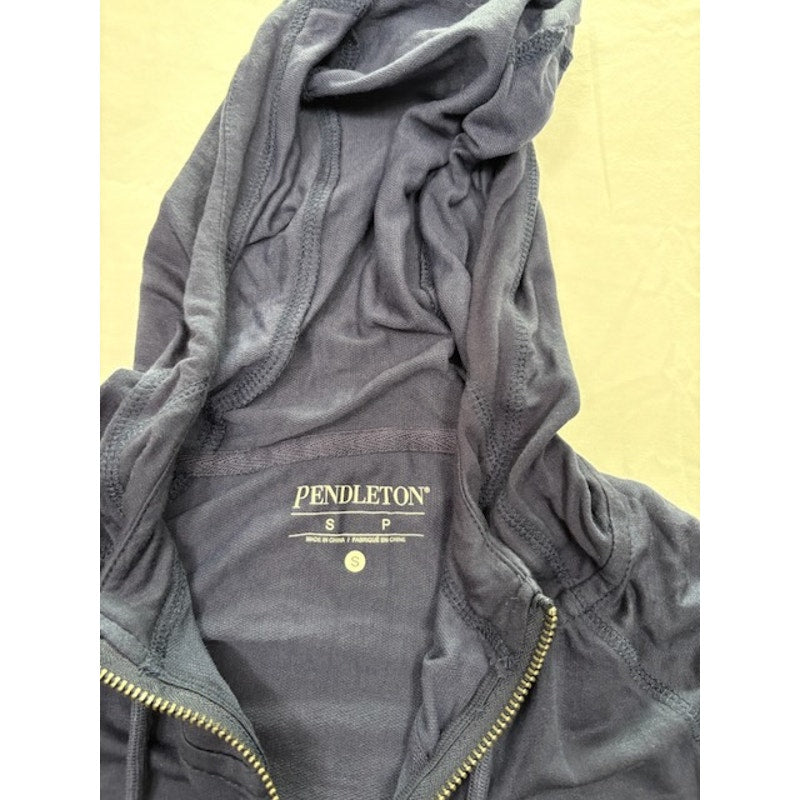 Pendleton Full Zip Hoodie Sweatshirt Southwestern Print Navy Womens Size S