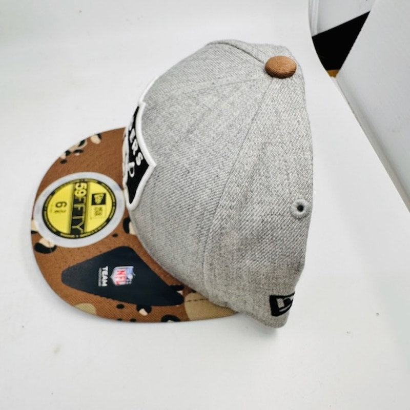 New Era 59Fifty Las Vegas Raiders Baseball Cap Camo Brown Gray Mens 6 3/8