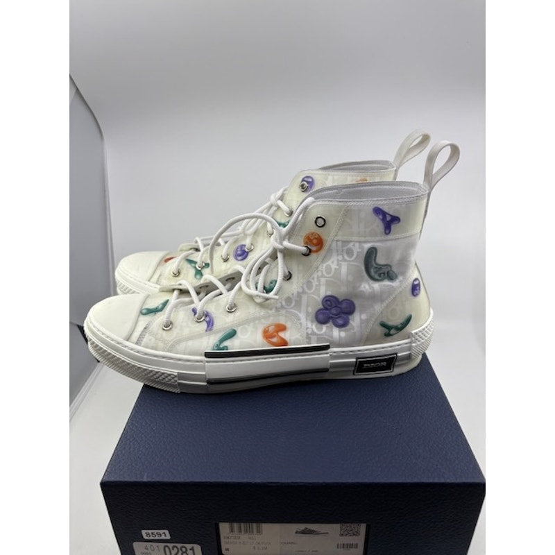 Dior B23 High x Kenny Scharf B23 High Top Sneaker Quartz Oblique Multi EU 46