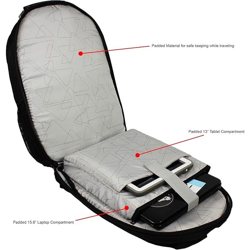 Dejuno Commuter Backpack Checkpoint-Friendly 15.6 Laptop Pocket Heather Grey