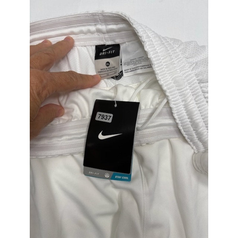 Nike Dri-Fit Football Soccer Shorts Elastic Waist Pull-On White Mens Size XL