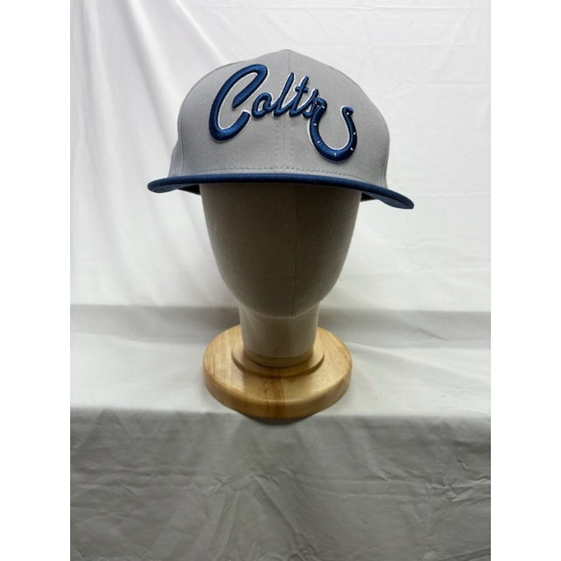 New Era 9FIFTY Snapback Cap Colts Logo Hat Cotton Gray Blue Unisex Size M/L