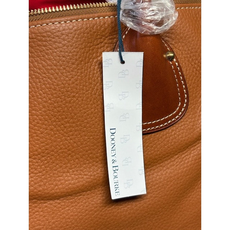 Dooney & Bourke Pebble Leather Tote Bag Set Shoulder Bag w/ Wristlet Brown